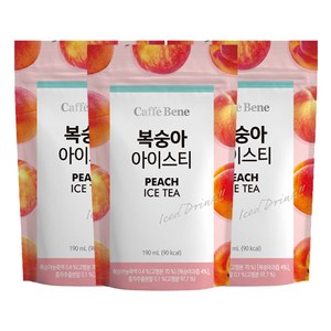 카페베네 복숭아아이스티, 190ml, 20개