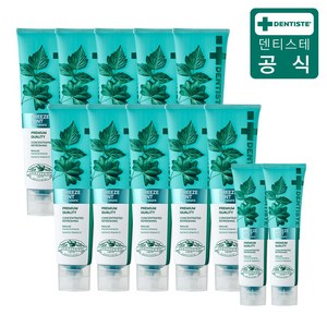 [공식몰] 덴티스테 뉴 브리즈민트 무불소 무색소 입냄새 구취제거 치약, 180gx10 + 60gx2