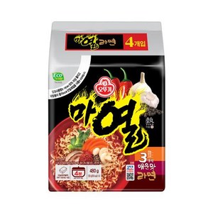 오뚜기 마열라면 120g, 4개