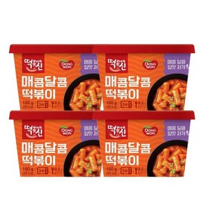 [동원] 떡볶이의신 매콤달콤 컵떡볶이 160g, 4개