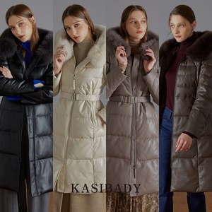 [KT알파쇼핑]카시바디 23FW 여성 사가폭스퍼 유럽산 램스킨 구스 1종