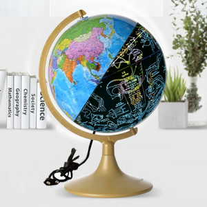 서전지구 행정 LED별자리 지구본 320-HLS + 국기스티커 + 세계지도, 혼합 색상, 1세트