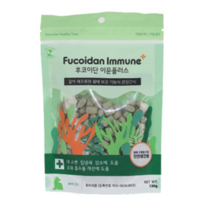 펫인클로버 강아지 후코이단 이뮨플러스 간식, 황태 + 후코이단 혼합맛, 130g, 2개