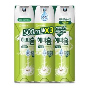 해피홈 에어로솔 수성 모기퇴치제 가든향, 500ml, 12개