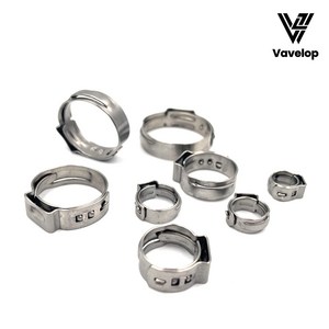 바벨롭 Vavelop 가스 오일 호스밴드 연결 고압 호스링 스텐 한귀클램프 23size, 10.8-13.3, 1개