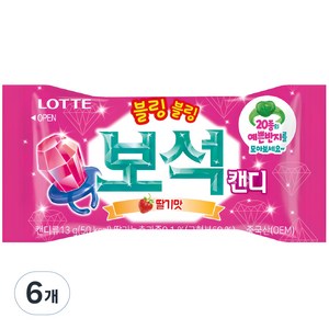 롯데웰푸드 블링블링 보석캔디, 13g, 6개