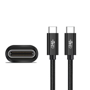 c to c타입 차량용 충전 케이블 카플레이 240W, 1m, 블랙, 1개