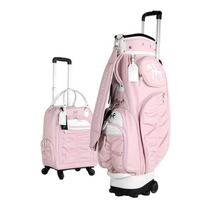 힐크릭 여성 바퀴형 캐디백세트 HCCB-0006, 핑크