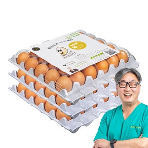 [당일 생산] 닥터안스에그 무항생제 인증 수의사 계란, 30구, 3개