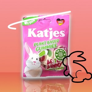 캇예스 베러버니 구미 비건젤리 katjes bette bunny gummy candy vegan jelly, 75g, 6개