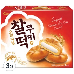 청우식품 찰떡쿠키 오리지널, 258g, 3개