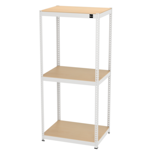 울트라랙 가로80x깊이60x높이150cm 3단 선반 베란다 다용도 무볼트 철제 앵글 세탁기, 화이트