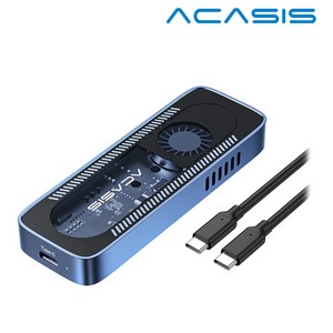 아카시스 ACASIS EC-6608Air 10Gbps M.2 NVMe SSD 외장 케이스 쿨링 팬 탑재 인클로저 C타입 MacBook 호환, EC-6608Air (케이스), 1개
