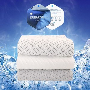 아이스플렉스 듀라론 정품 냉감패드 쿨매트, 그레이체크