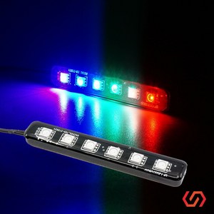 SB 12V 오토바이 6구 RGB 싸이키 LED 스트로브라이트, 1개