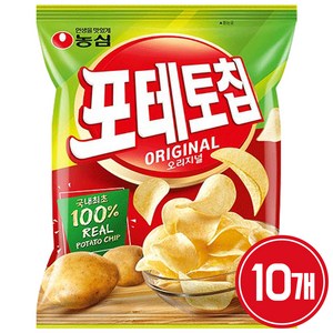 농심 포테토칩 오리지널(대용량) 125gx10봉/무배, 125g, 10개