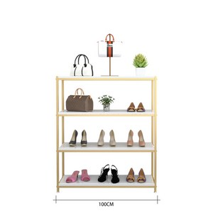 북유럽 골드 프레임 아치형 디자인 신발 가방 옷가게 편집샵 매장 거실 인테리어 장식장