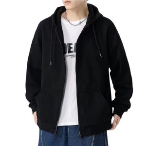 장안 남녀공용 오버핏 무지 데일리 후드집업