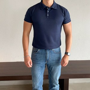 데일트 센트 남자 머슬핏 반팔 카라티