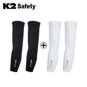 K2 safety 심리스 쿨토시 2p x 2세트 (화이트1 블랙1), White+Black, 1개