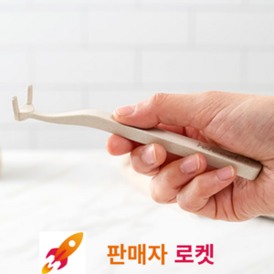 어금니까지 쏙쏙 칫솔형 치실 핸들 리필형 아이보리, 1개, 1개입