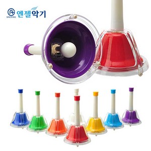 엔젤 AHB-8M 핸드벨 8음 세트 Handbell 터치형 복합형, 1개