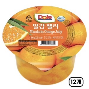 Dole 돌 컵젤리 밀감젤리 200gx12개, 200g, 12개