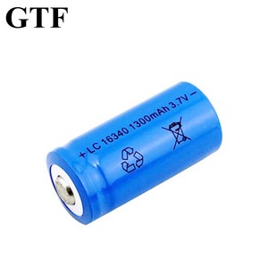 GTF 리튬 이온 충전식 배터리 레이저 펜 LED 손전등 헤드램프 셀용 CR123A LC16340 3.7V 16340 1300mAh, 6pcs, 1개