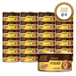 ANF 강아지간식캔 독 치킨순살 24개입 1Box 2.28kg(95g*24), 95g, 24개