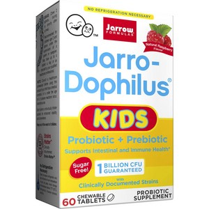 재로우 재로우-도필러스 키즈 프로바이오틱 + 프리바이오틱 내추럴 라즈베리 어린이 유산균 츄어블 타블렛