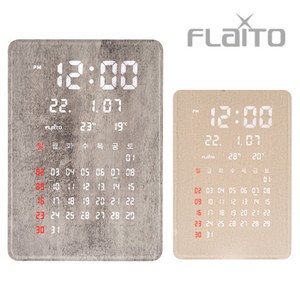 플라이토 전자 LED 달력시계 벽걸이시계 사무실 거실 집들이 이사 개업 VIP선물, 02. 그랜드 35cm_딥그레이