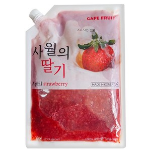 CAFE FRUIT 국산딸기80% 사월의 딸기청 1kg 다이스 딸기청, 1개