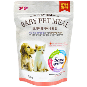 38.5 고양이 강아지 분유 이유식 모유대용식 및 종합영양식 베이비펫밀 500g 초유 유산균 함유, 1개