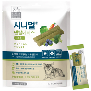 시니멀 강아지 베지스 그린 덴탈껌, 야채맛, 14g, 1개