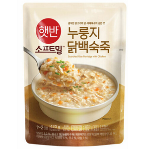 햇반 누룽지 닭백숙죽, 2개, 420g