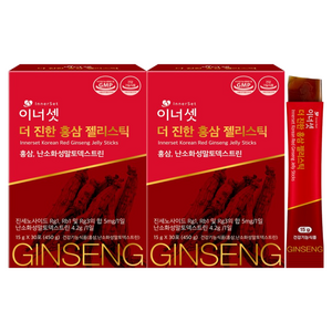 [ 휴온스N 공식] 이너셋 더 진한 홍삼젤리스틱 국내산 6년근 100% 홍삼농축액, 450g, 2개