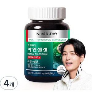 뉴트리디데이 프리미엄 아연 셀렌, 4개, 60정
