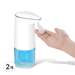 Yoiub 스마트 폼 손세정기 자동 센서 디스펜서 탁상용 1초 출액/위생관리/방수설계, 2개, 흰색