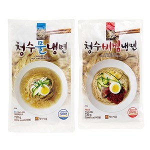 청수 물냉면 비빔냉면, 물냉면720G 1개+비빔냉면720G 1개, 1.42kg, 1개