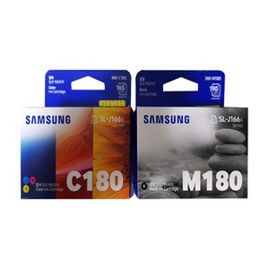 삼성 INK-M180 C180 잉크 SL-J1660 J1663 J1665 J1770FW, 컬러(INK-C180), 1개