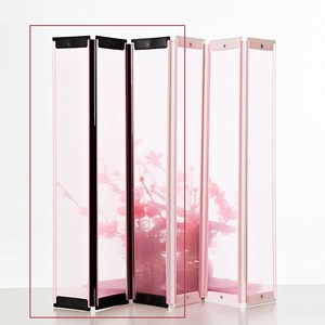 블라인드할인몰 투명 펄반투명 홀딩도어 8칼라, 14. 핑크 투명+부속 블랙