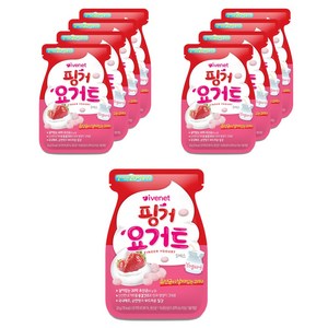 [아이배냇] 베베 핑거요거트 5종 8개, 핑거요거트(딸기), 20g