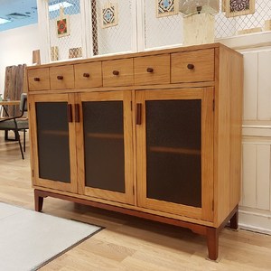 [가구언니] 레종 3문 콘솔장 수납장, 네츄럴