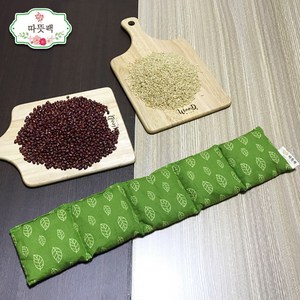 따뜻팩 [어깨] 100% 천연 곡물 찜질팩 폴리지 그린-콩, 1개