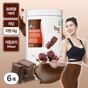 뉴핏 투에니포 뉴트리 다이어트 쉐이크 초코맛, 750g, 6개