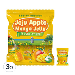 제주 애플 망고 젤리 개별포장, 500g, 3개
