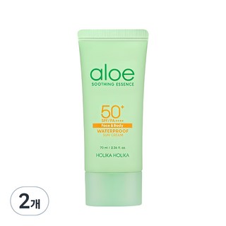 홀리카홀리카 알로에 워터프루프 선크림 SPF 50+ PA++++ 70ml 2개 상품 이미지