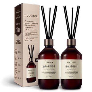 코코도르 프리미엄 디퓨저, 숲속새벽공기, 500ml, 2개