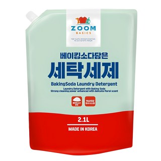 줌 베이직 베이킹소다 담은 액체 세탁세제, 2.1L, 1개