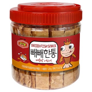 머거본 빼빼한통 매운맛 어포스낵, 120g, 1개